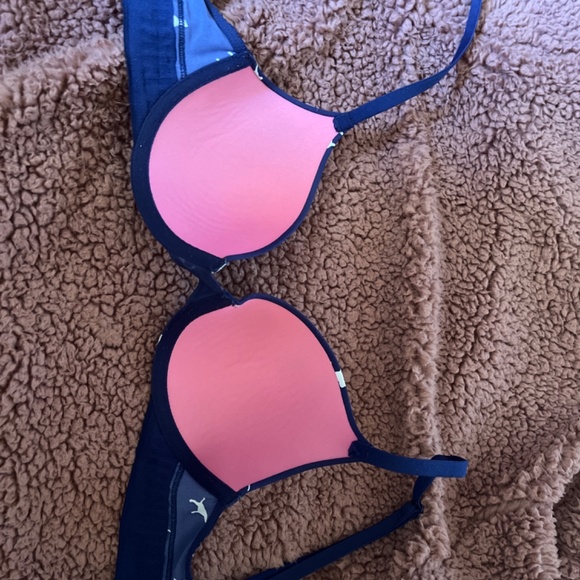 Pink navy blue light underwire bra size 32 B - Picture 3 of 4